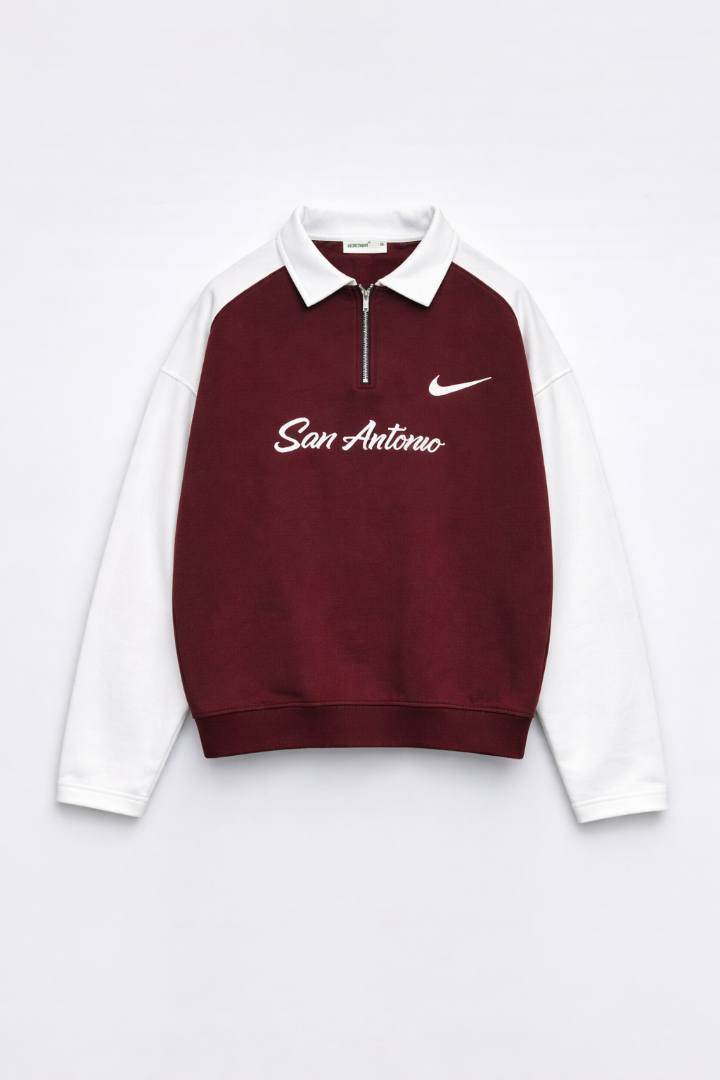 Men’s Contrast Raglan Quarter-Zip Sweatshirt